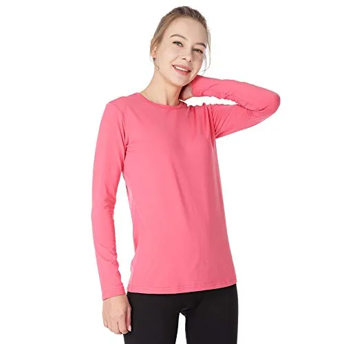 MANCYFIT Womens Thermal Tops Fleece Lined Shirt Long Sleeve Base Layer