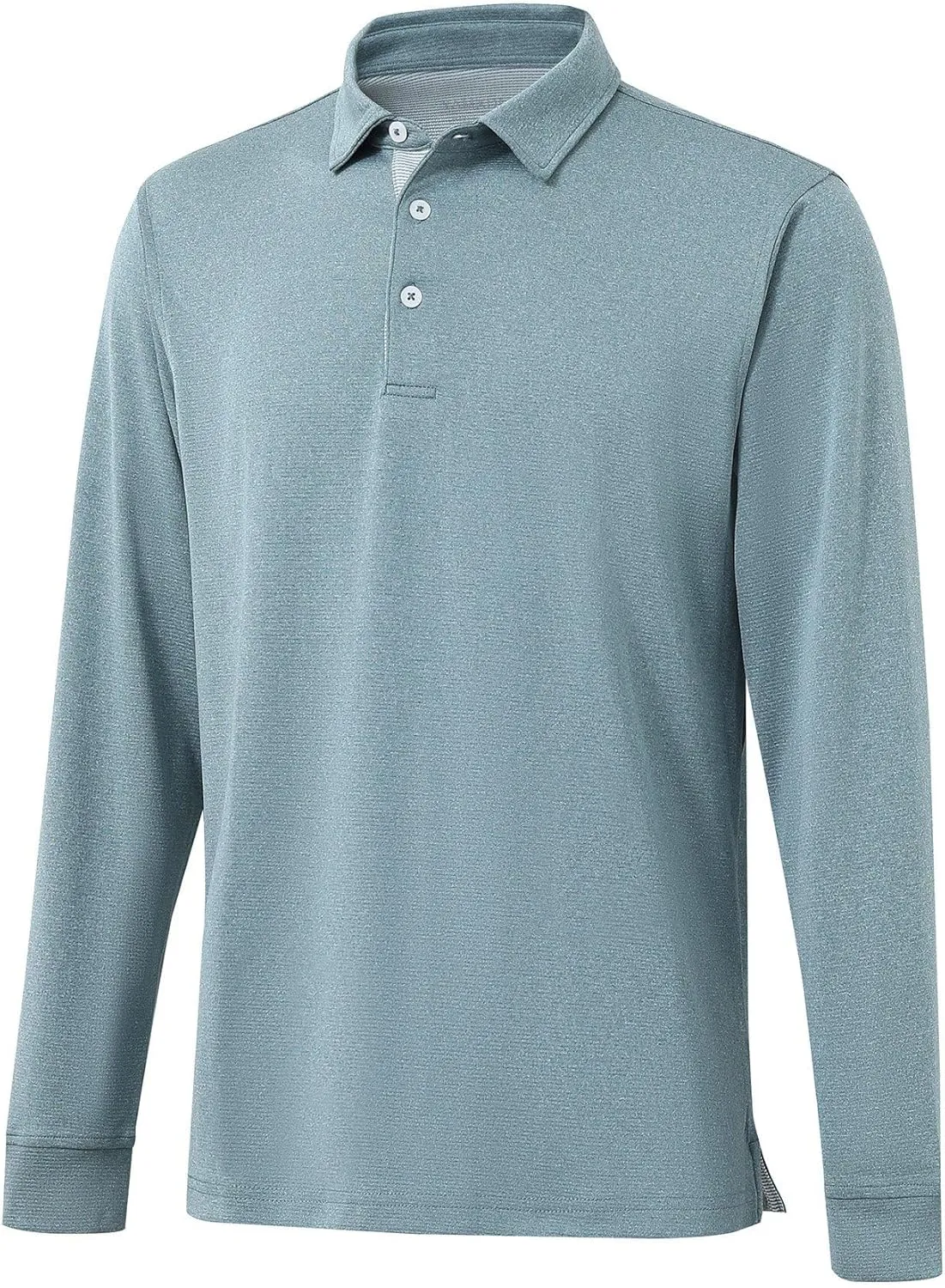 Mens Golf Shirts Long Sleeve Moisture Wicking Collared Work Business Casual Tennis Polo Shirts for Men