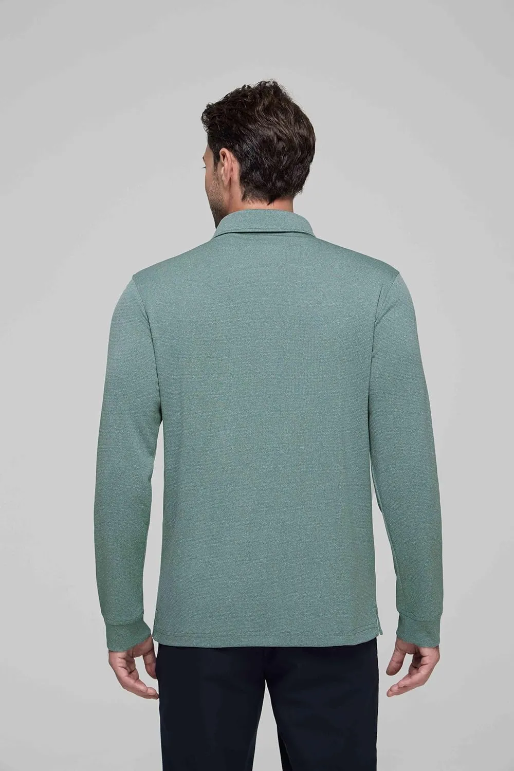 Mens Golf Shirts Long Sleeve Moisture Wicking Collared Work Business Casual Tennis Polo Shirts for Men