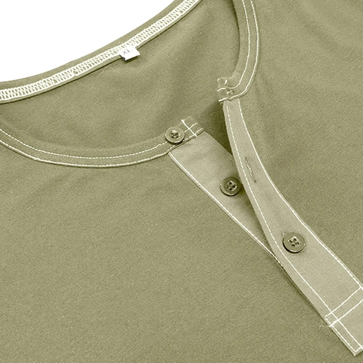 Mens Shirts Long Sleeve Henley Shirts Quarter Button Pullover Casual Stylish Shirts Thermal Tops Workout T Shirts