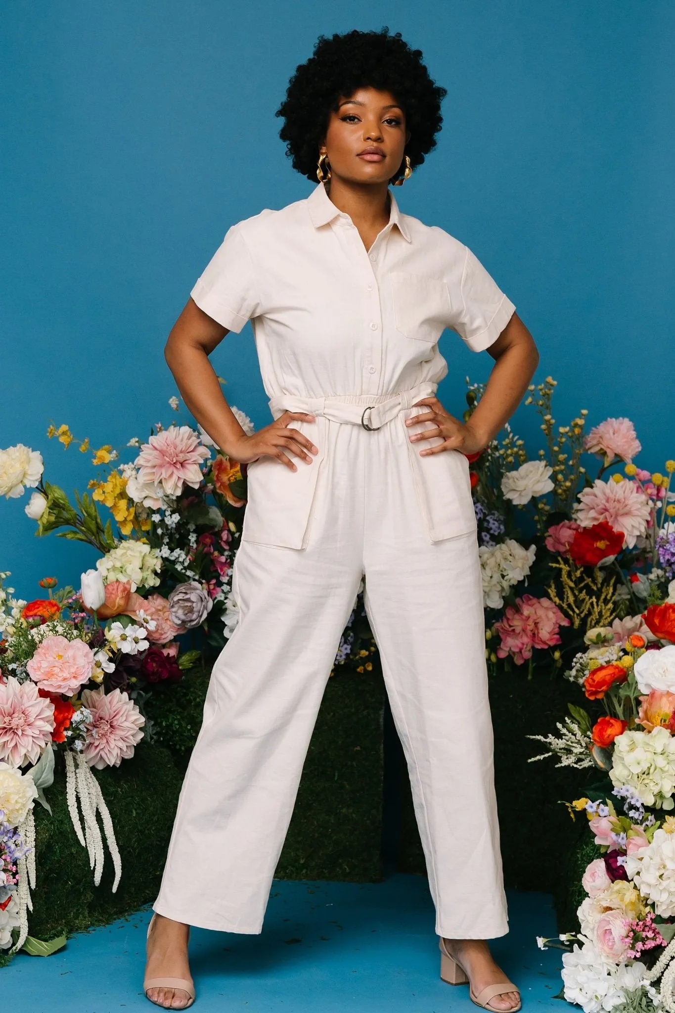 Newport Jumpsuit | Cream