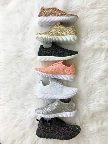 Red Glitter Glam Sneakers