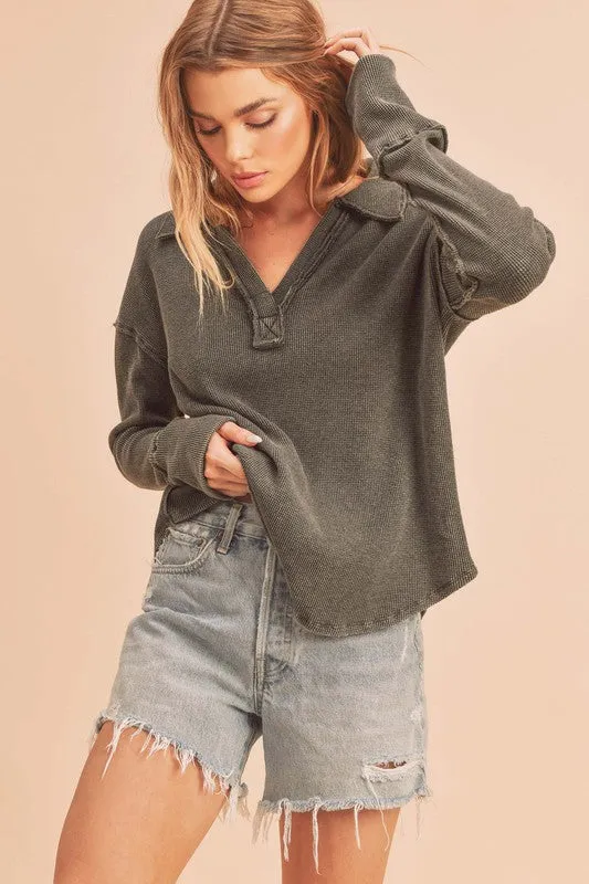 Reverse Collared Blouse