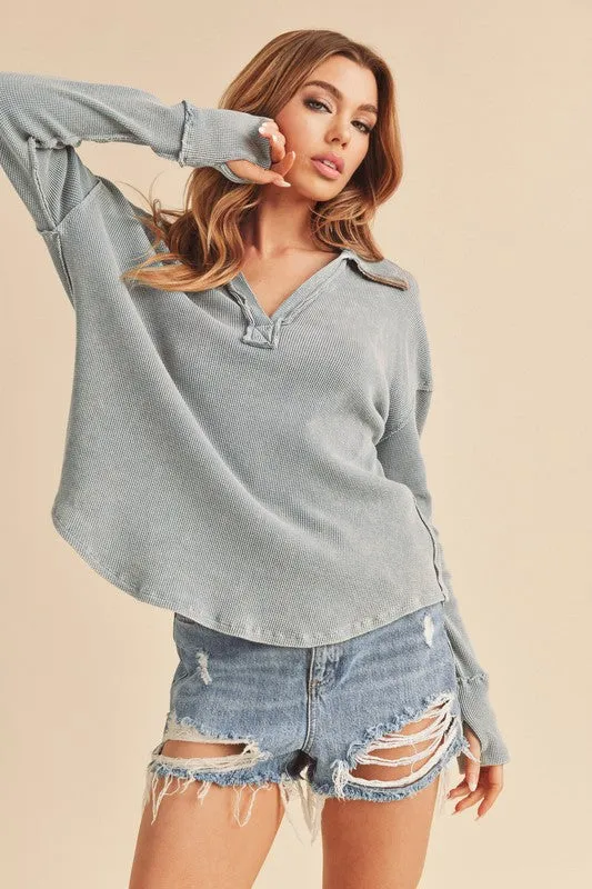 Reverse Collared Blouse