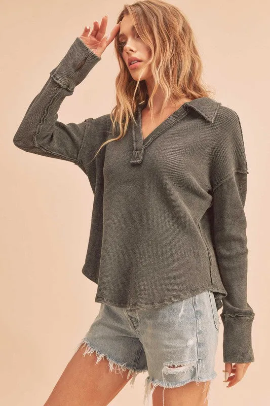 Reverse Collared Blouse