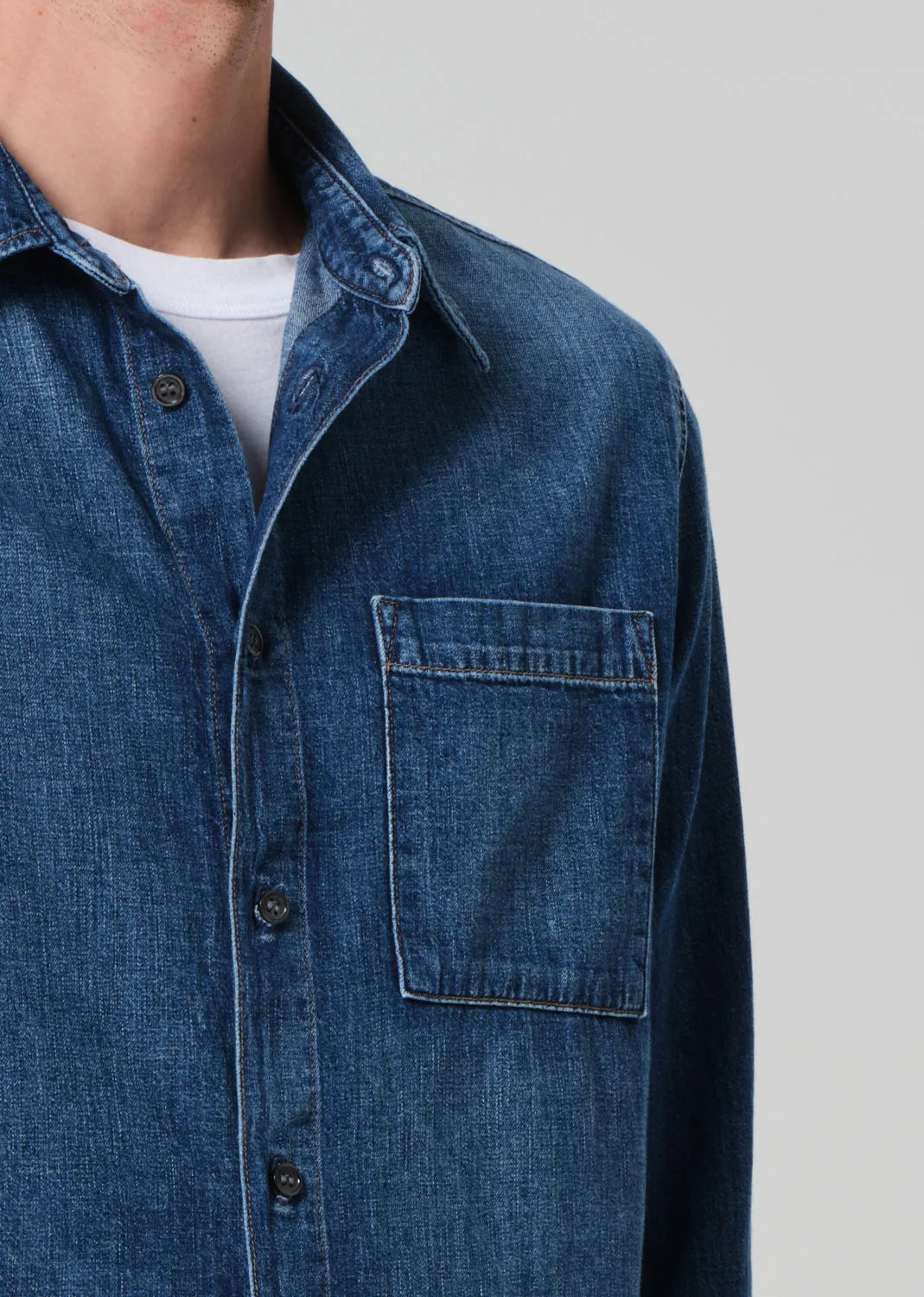 Rework Shirt Chambray in Nile