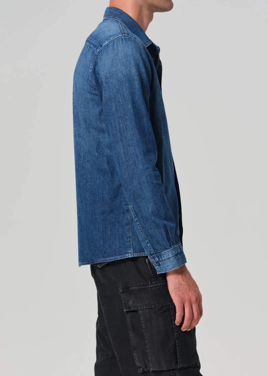 Rework Shirt Chambray in Nile
