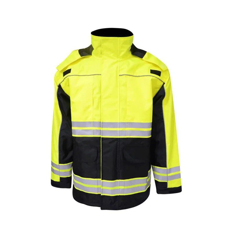 SMASYS Hi Vis Jackets for Men Heat Transfer Tape Hooded Padding Winter Work Jackets