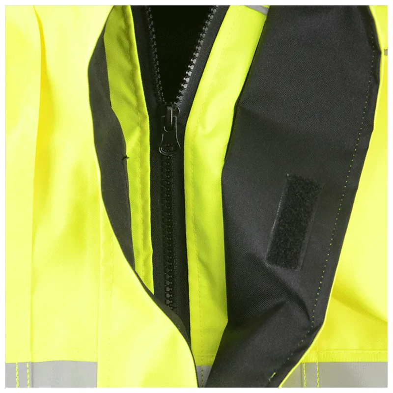 SMASYS Hi Vis Jackets for Men Heat Transfer Tape Hooded Padding Winter Work Jackets