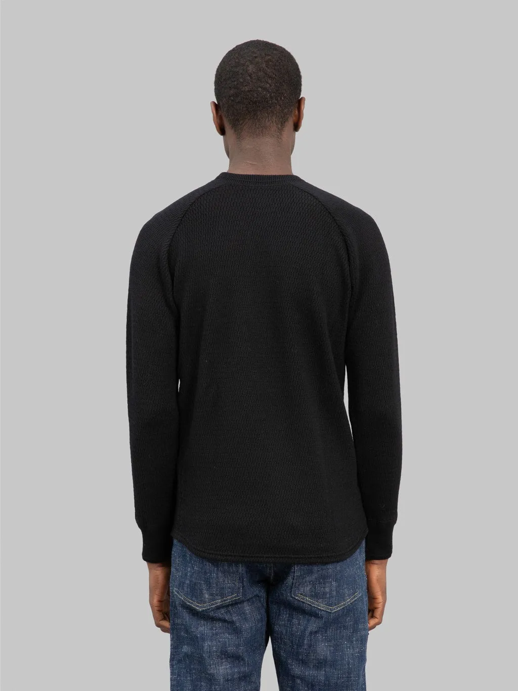 Stevenson Overall Co. Merino Wool Thermal Long Sleeve Shirt Black