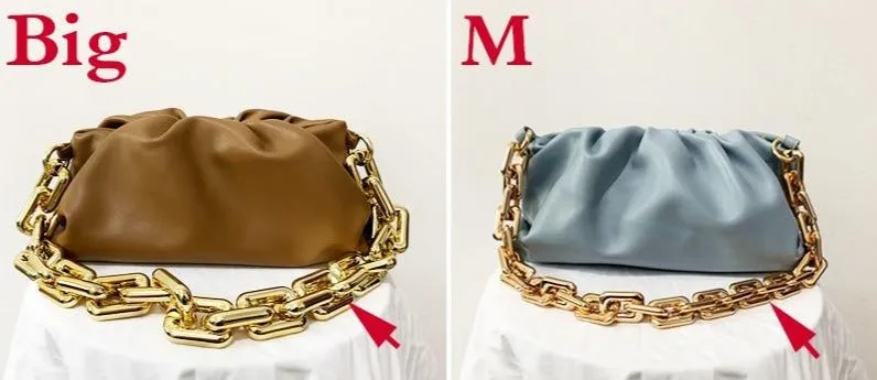 The Bulky Cloud Bag w/ Gold Chains