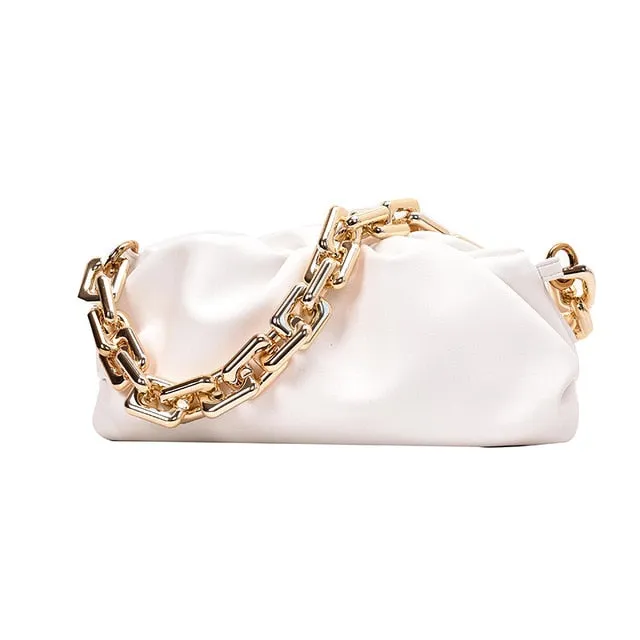 The Bulky Cloud Bag w/ Gold Chains