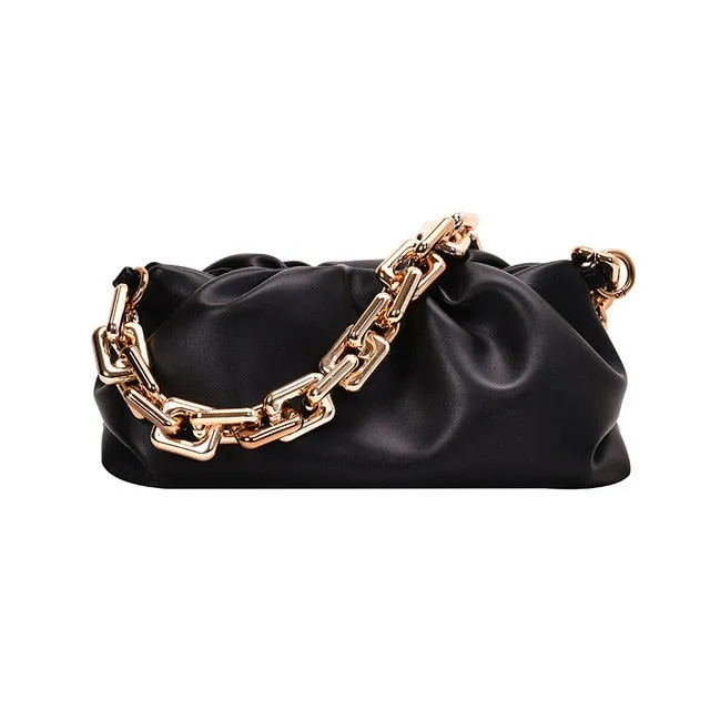 The Bulky Cloud Bag w/ Gold Chains