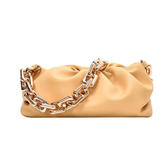 The Bulky Cloud Bag w/ Gold Chains