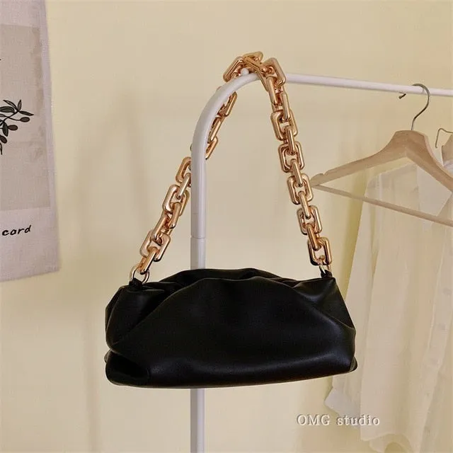 The Bulky Cloud Bag w/ Gold Chains