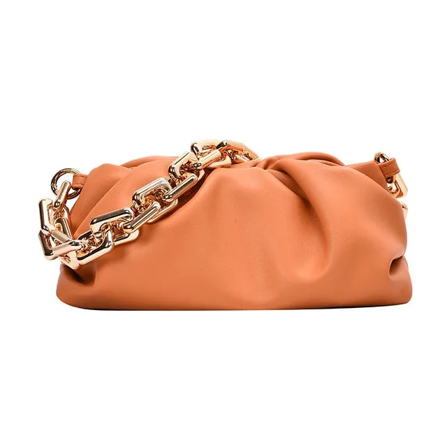 The Bulky Cloud Bag w/ Gold Chains