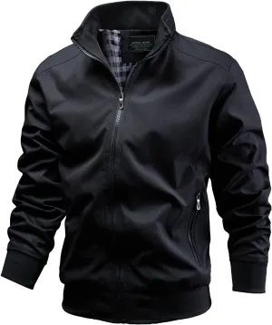 TLZC Men's Casual Jacket Outdoor Windbreaker Lightweight Softshell Flight Bomber Jackets