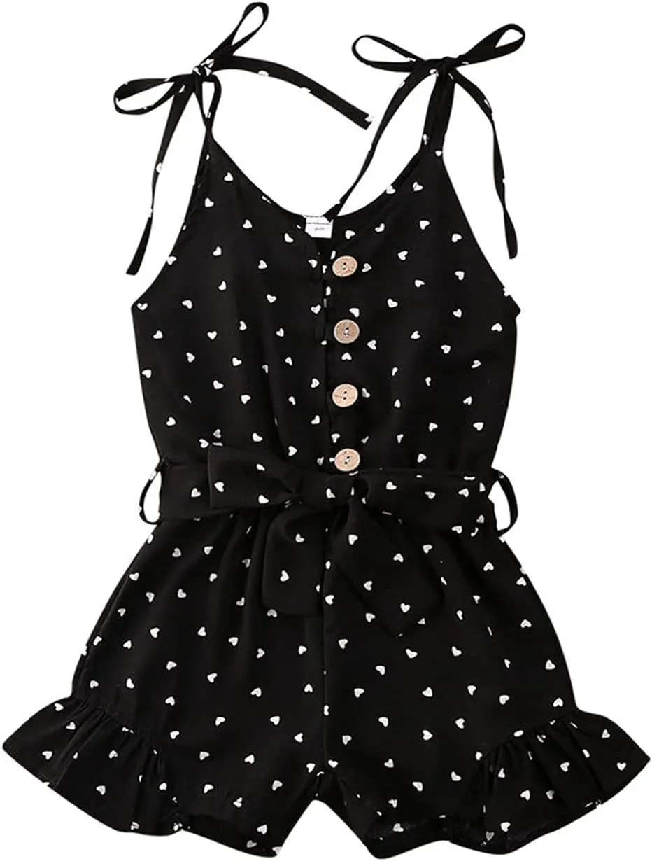 Toddler Girl Clothes Baby Summer Cute Halter Romper 6 Months to 5 Years Old