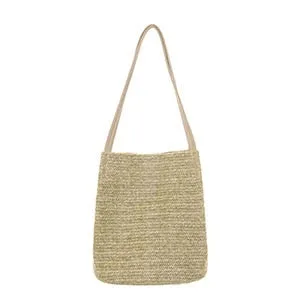 Vintage Hand-Woven Rattan Beach Bag