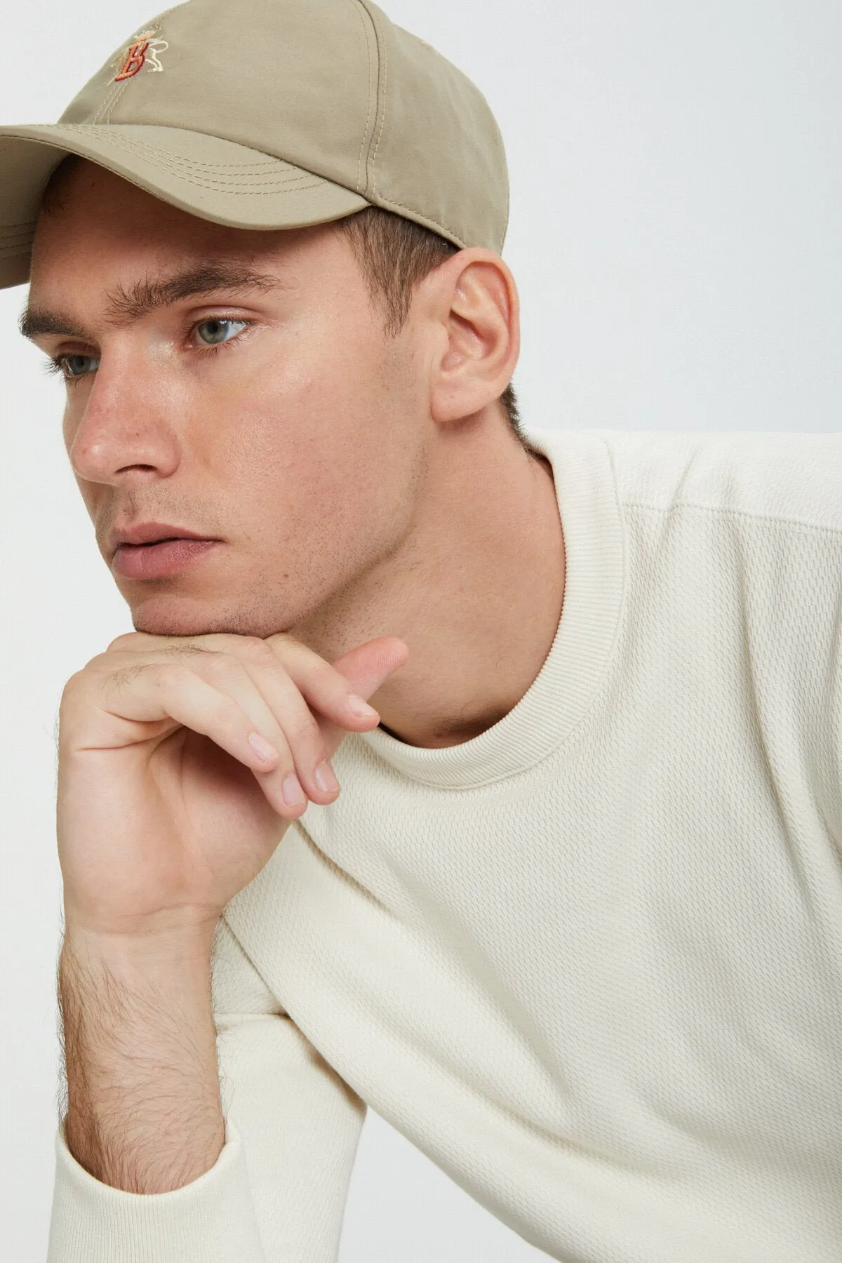 WAFFLE KNIT THERMAL CREW
