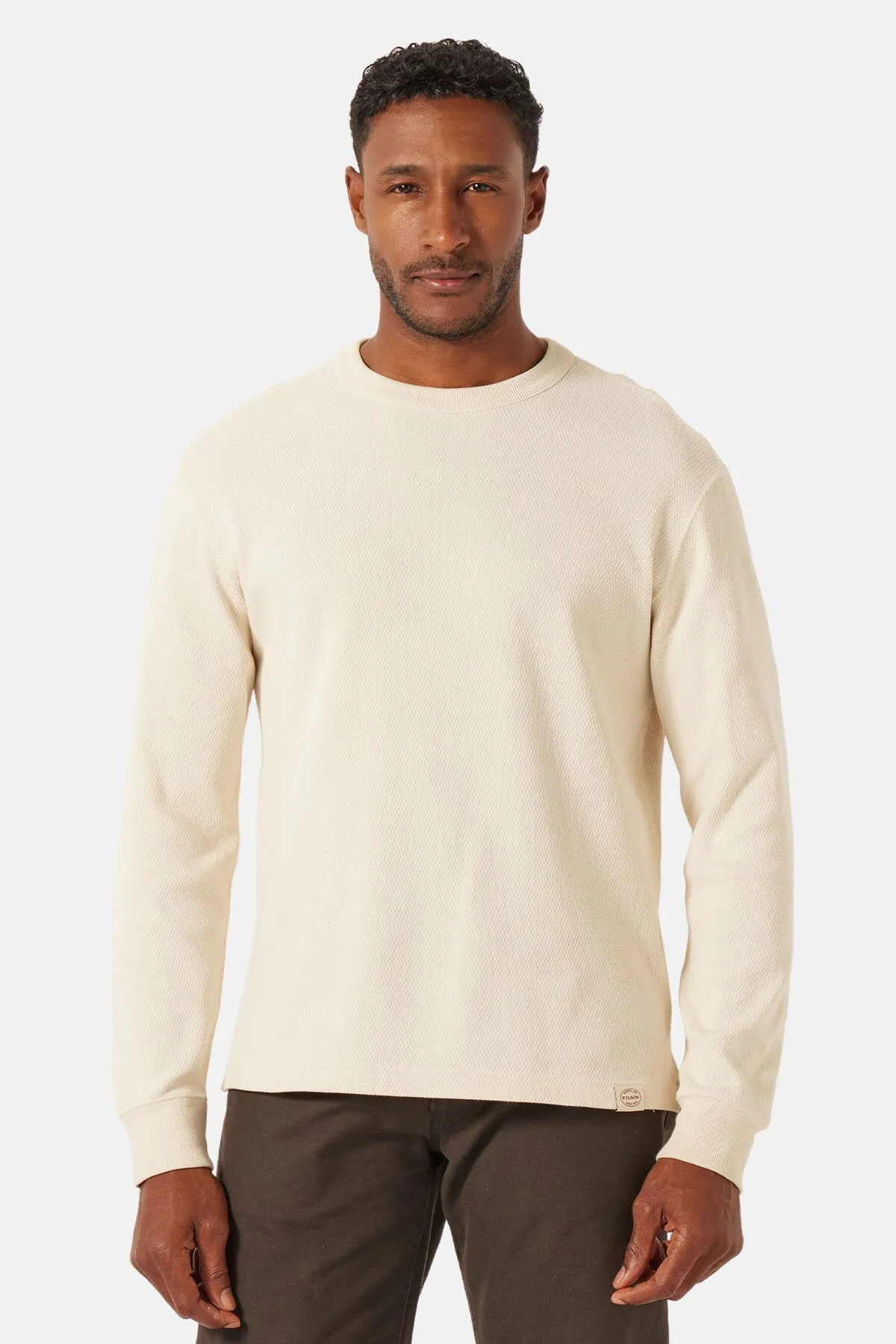 WAFFLE KNIT THERMAL CREW