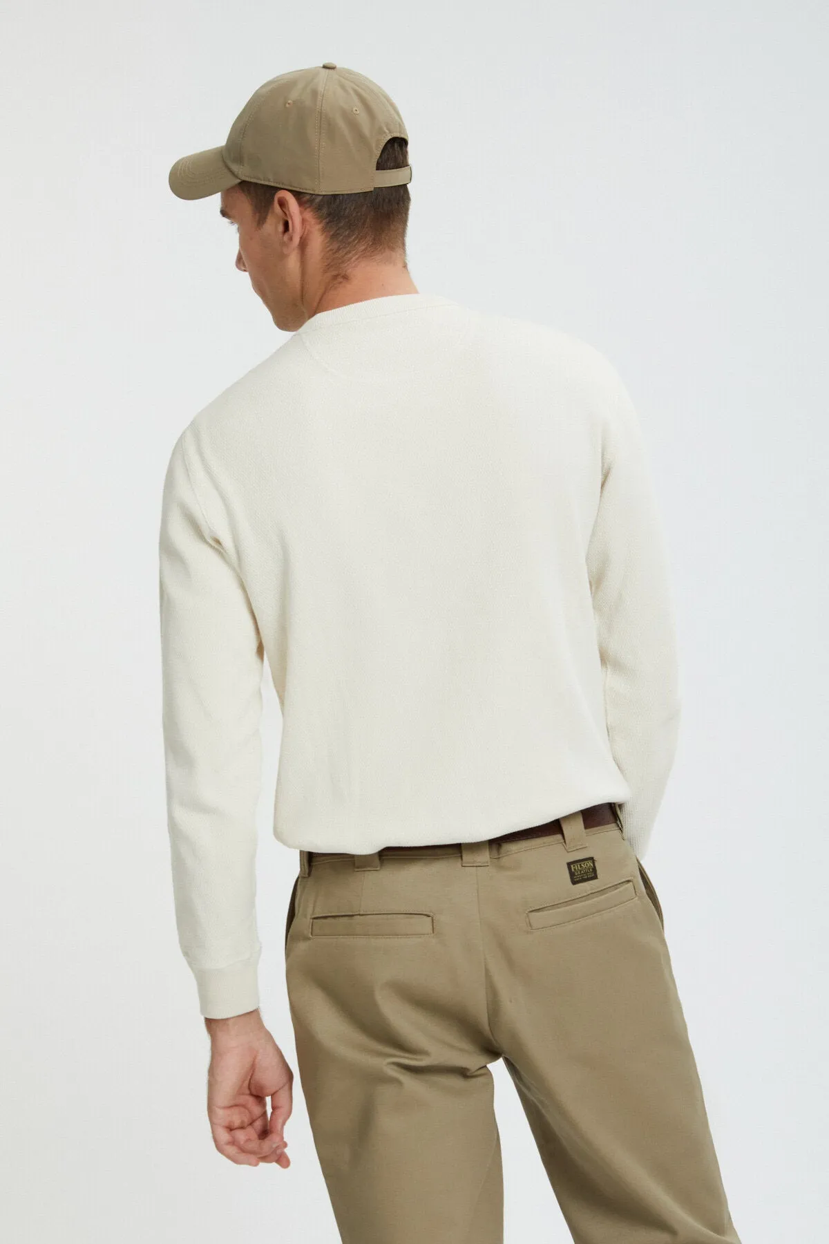WAFFLE KNIT THERMAL CREW