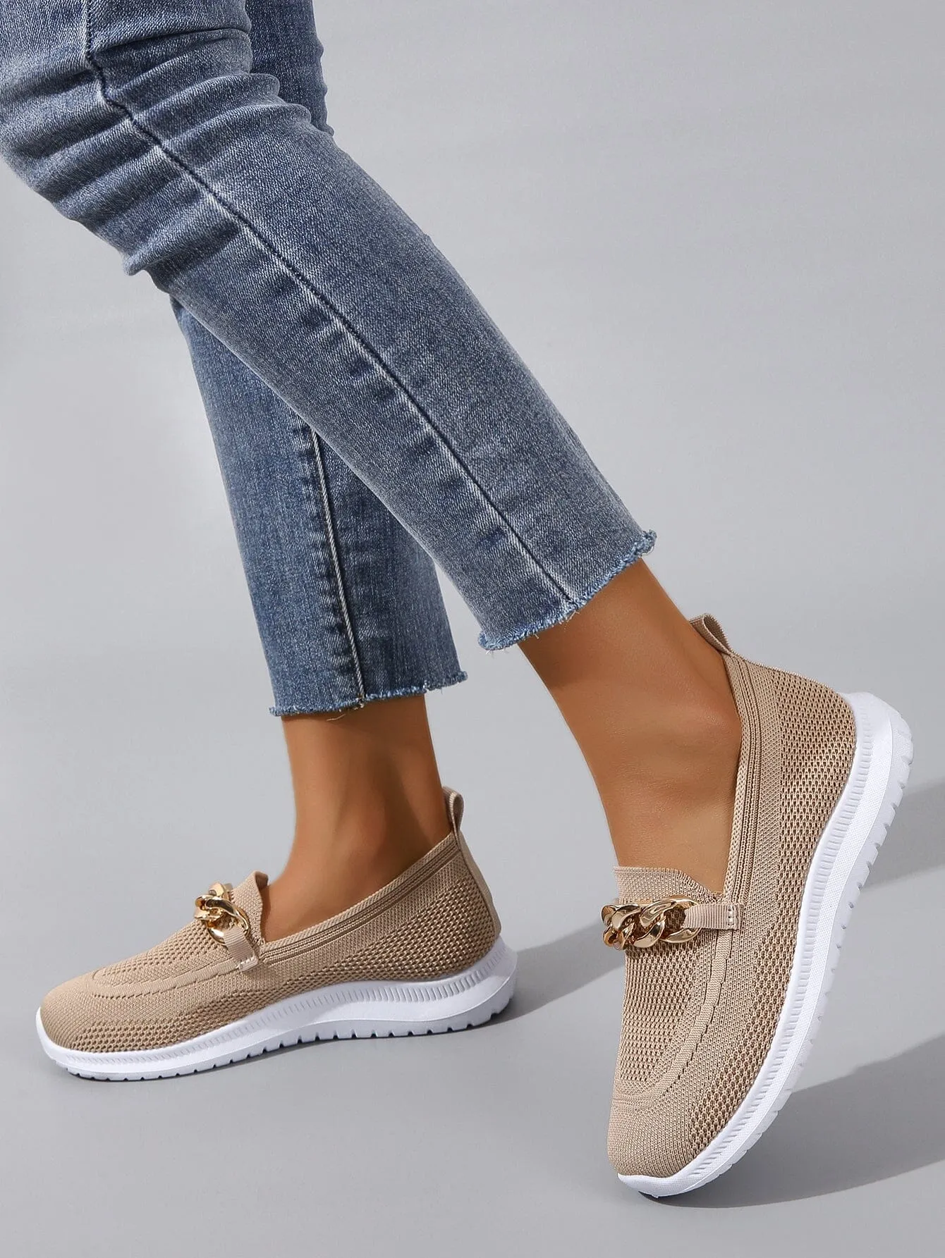 Women's Casual Slip-On Sneakers | Breathable Knit Design