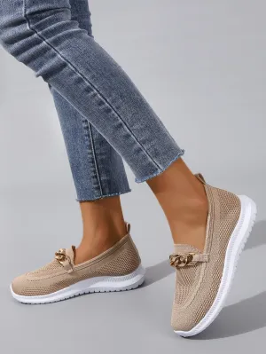 Women's Casual Slip-On Sneakers | Breathable Knit Design