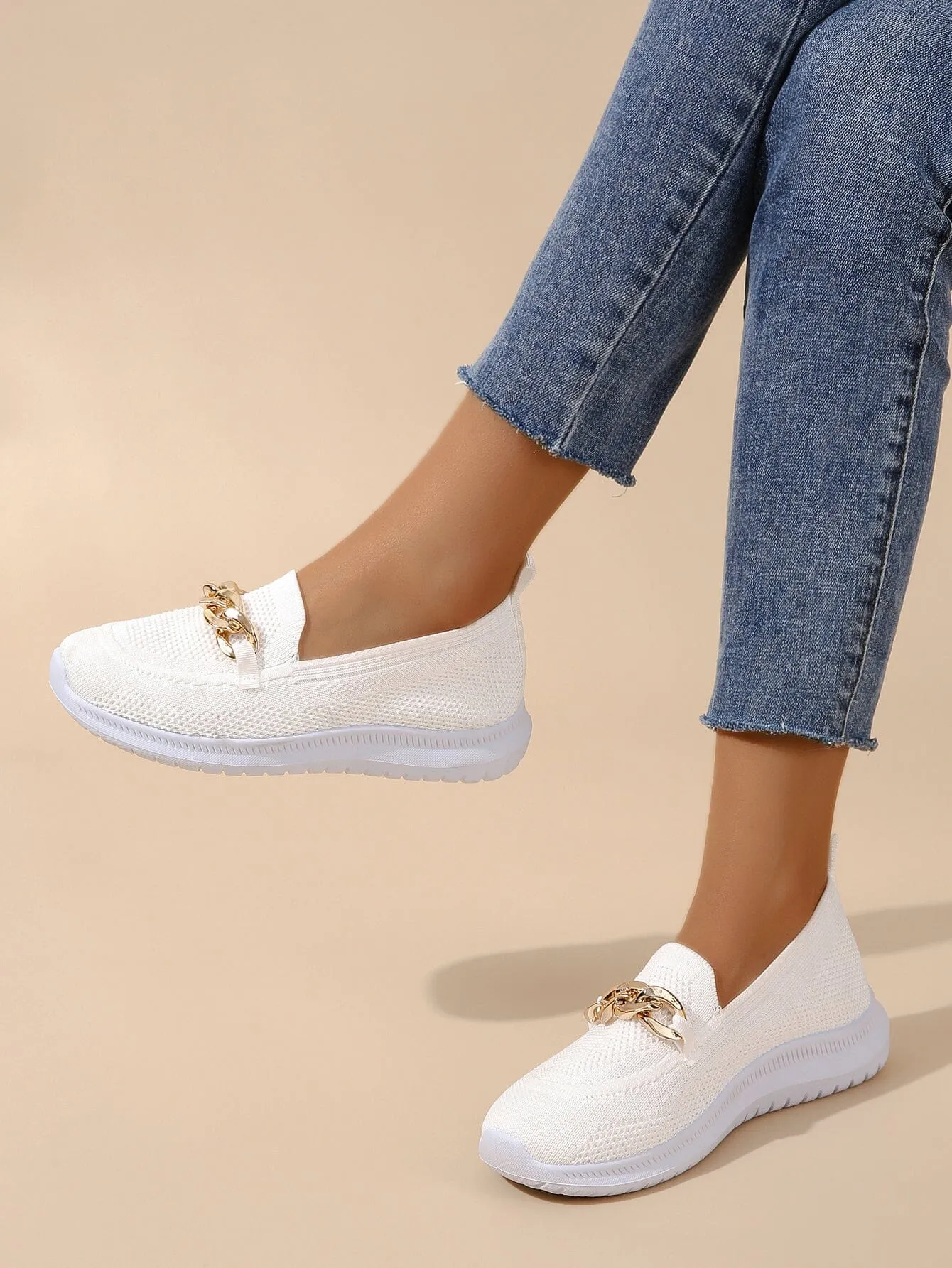 Women's Casual Slip-On Sneakers | Breathable Knit Design