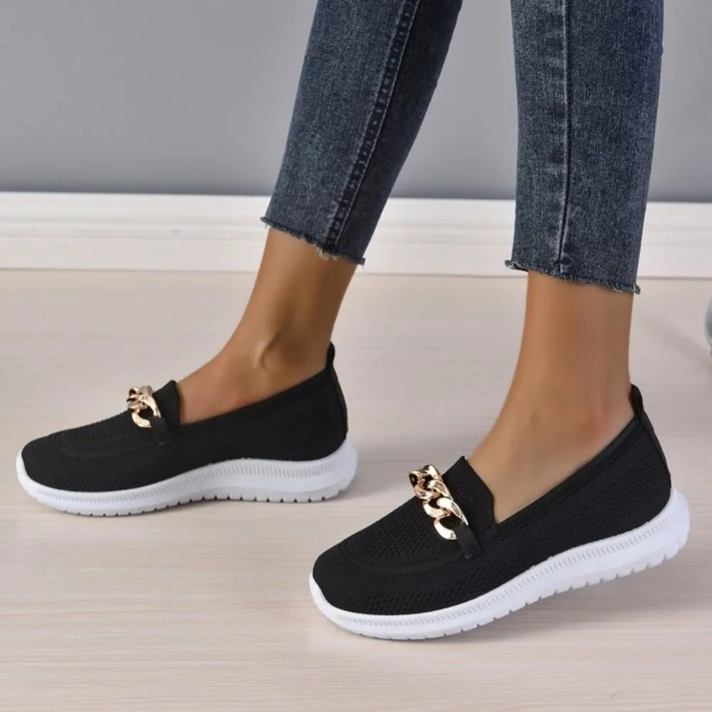Women's Casual Slip-On Sneakers | Breathable Knit Design