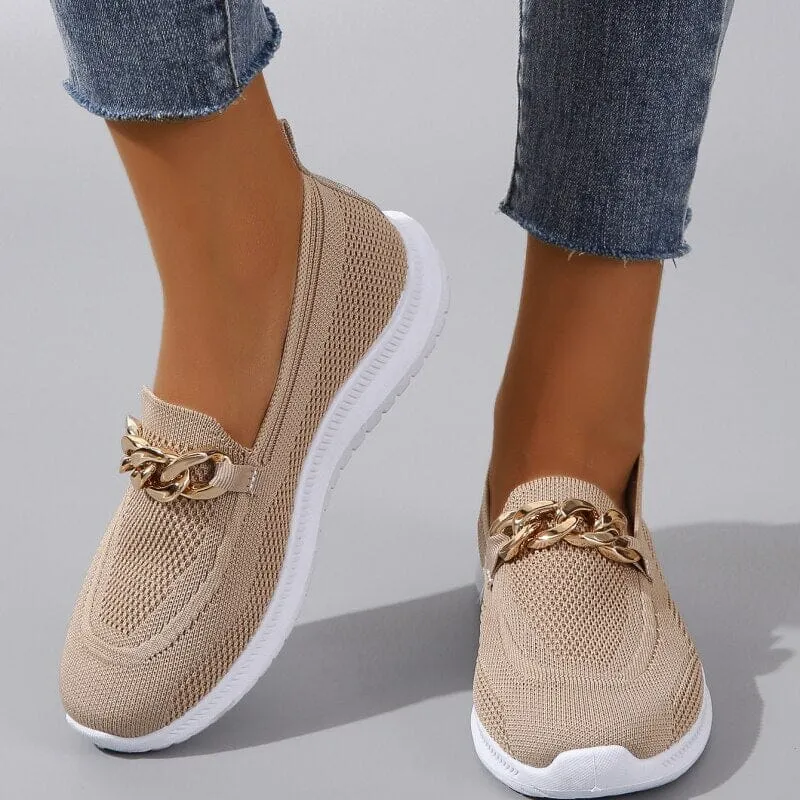 Women's Casual Slip-On Sneakers | Breathable Knit Design