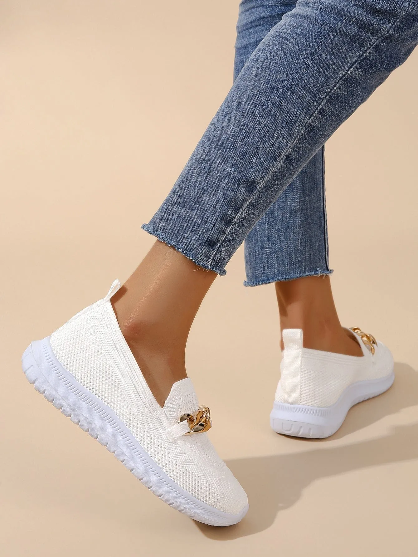 Women's Casual Slip-On Sneakers | Breathable Knit Design
