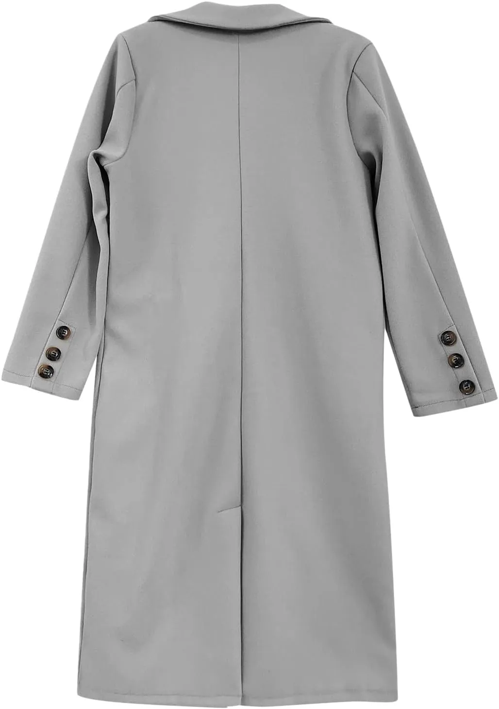 Wool Blend Coats for Women Elegant Double Breasted Long Pea Coats Fall Fashion Winter Notched Lapel Jackets Overcoat